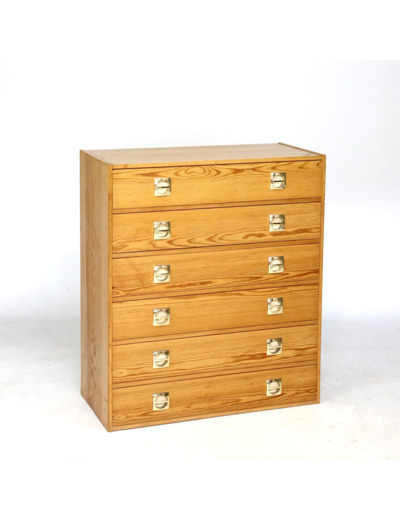 Commode six tiroirs années 70