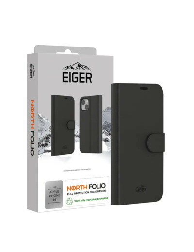 EIGER Coque à rabat magnétique iPhone 17 (Tous les modèles) et iPhone 18 Pro/Pro Max