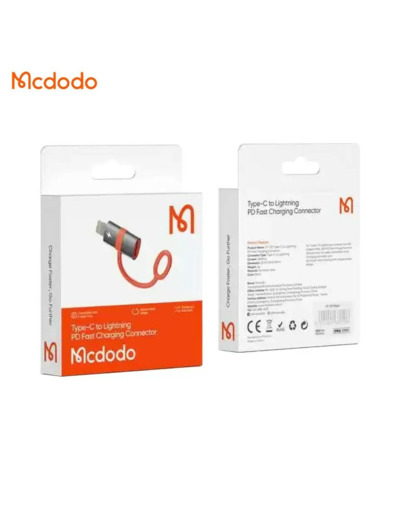 MCDODO Adaptateur OTG Mcdodo OT-7700 Lightning Femelle vers Type-C Noir