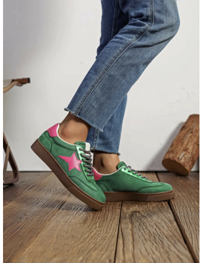 Basket femme vert&fushia - Alison - Findlay