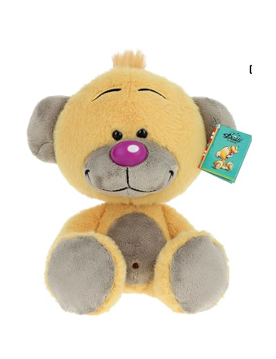 Diddl Peluche Pimboli jaune - Doudou Ours Vintage - 30cm