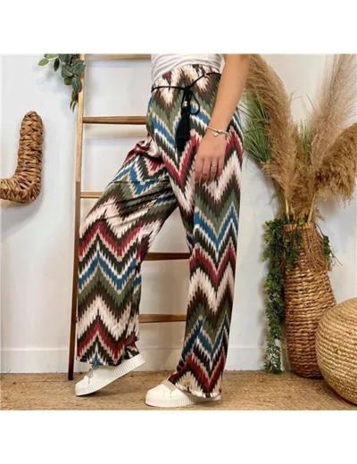 L755- Pantalon ZigZag (Tu) 🇮🇹 (kaki)