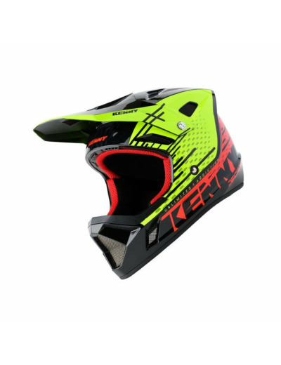 Casque Kenny Decade BMX VTT Jaune Fluo et Rouge 2020 - Taille : L