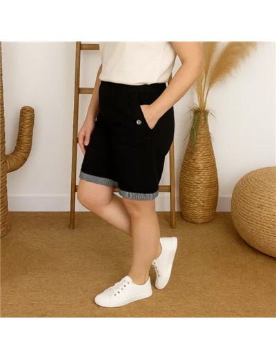 T544- Short JST Biais (T38-T52) (noir)