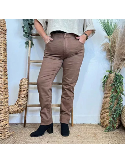 P168- Jean Slim Voggo T42-T50 (taupe)