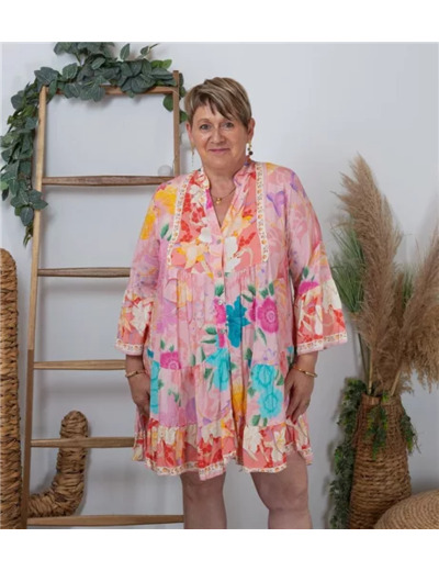 K279- Robe Bohême (Tu) 🇮🇹 (rose pâle)