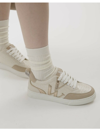Basket monogramme beige & or - Joyce - Vanessa Wu