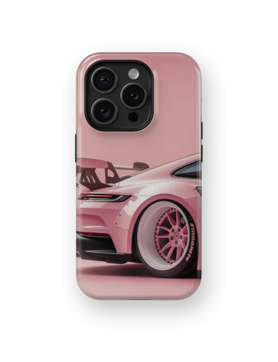 Pink Porsche RWB | Coque de téléphone 3D 2en1 Ultra-résistante