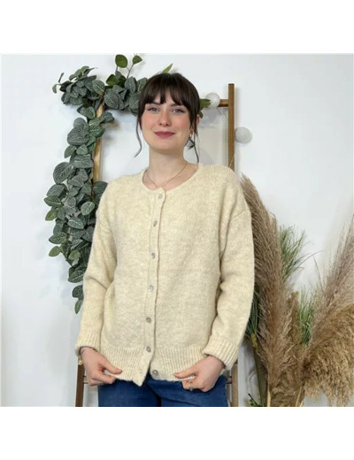 K583- Gilet Classique "Maëlle" (Tu) (beige)