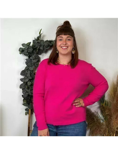 Y253- Tricotonic Col rond, Les T44 & 48 (fuchsia)