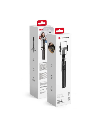 FORCELL F-GRIP S150XL Trépied / Perche à selfie 1,5m avec télécommande bluetooth