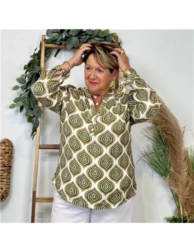 Z123- Blouse "Christy" (T44-T52) (kaki)