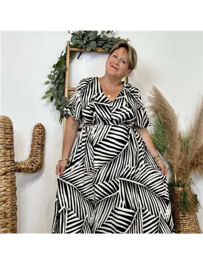 Z165-Robe longue Christy (T44-T52) (noir)