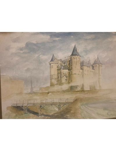 Aquarelle du Château de Saumur