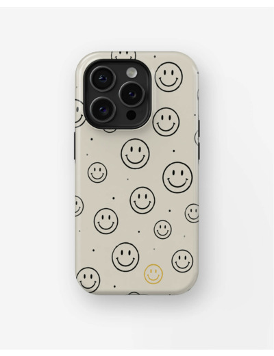 Smiley Beige | Coque de téléphone 3D 2en1 Ultra-résistante