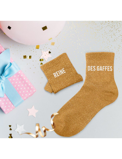 Chaussettes paillettes duo reine des gaffes