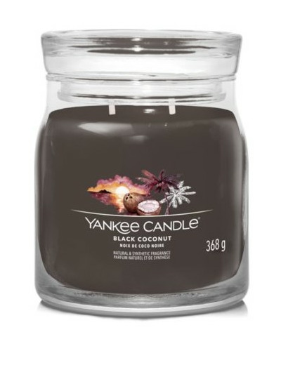 Yankee Candle Moyenne Jarre Noix de coco noire