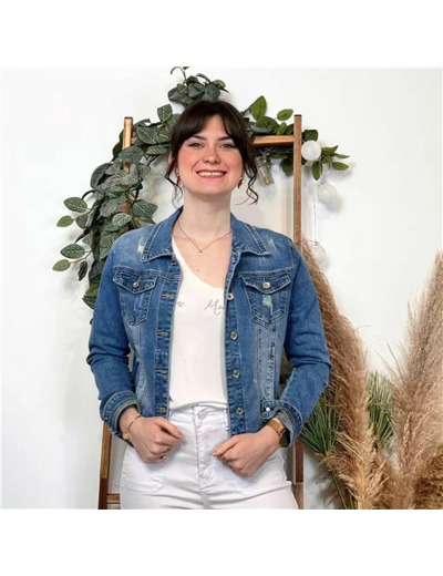 K355- Veste Jean Voggo (T36-T44) (denim)