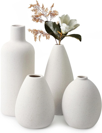 Omtofo Vase Blanc Set - Lot De 4 Vases