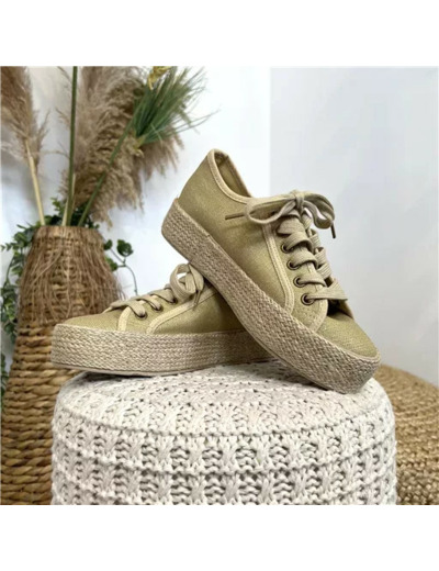 R473- Tennis Lacets texturée (T36-T41) (doré)