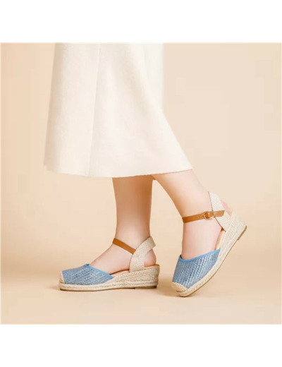 R419- Compensées Lady Glory (T36-T41) (bleu indigo)