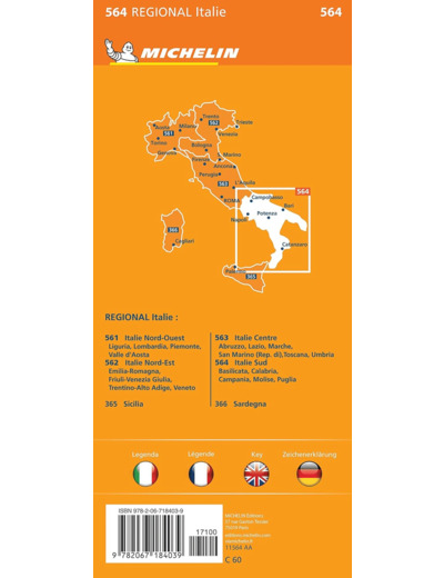 CARTE REGIONALE ITALIE SUD