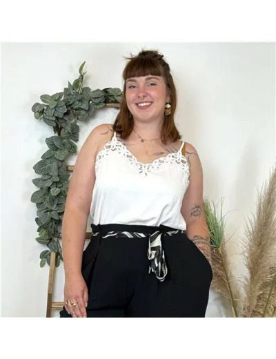 K894- Débardeur "Maëlle" (T40-T48) (blanc)