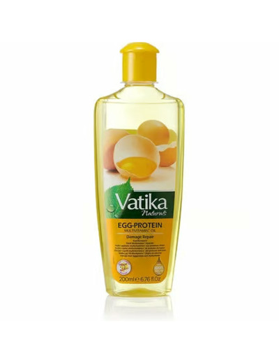 Vatika - Huile Capillaire Nourrissante enrichie à la Protéine d’Œuf – 200 ml