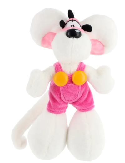 Peluche Diddl en salopette Rose 20cm