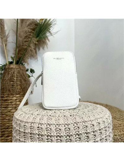 P461- Pochette Téléphone Flora&Co (blanc)