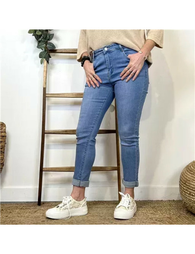 N111- Jean 7/8ème Voggo (T36-T44) (denim clair)