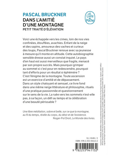 DANS L'AMITIE D'UNE MONTAGNE