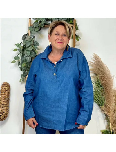 K118- Vareuse denim "By One" (T40-T48) (denim)