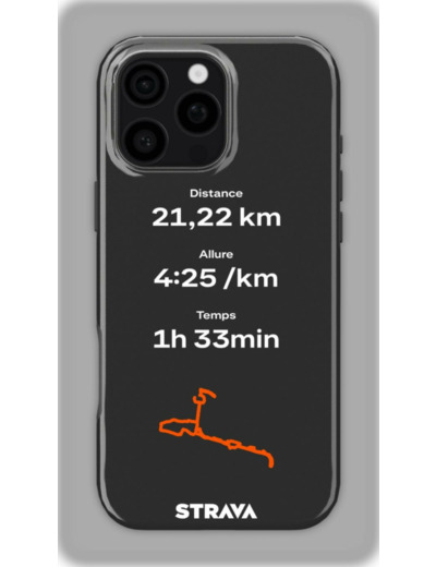 Mon Run Strava - Noir | Coque 3D 2en1 Ultra-résistante