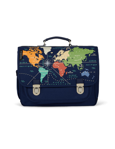 Caramel & Cie - Cartable 38cm Mappemonde