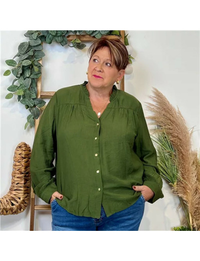 K063- Blouse Unie "Z-One" (T40-T48) (kaki)