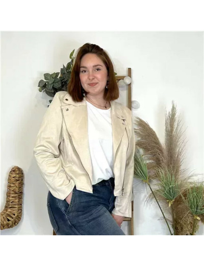 Z080. Perfecto Suédine "Jolies Formes" (T42-T48)  🇮🇹 (beige)