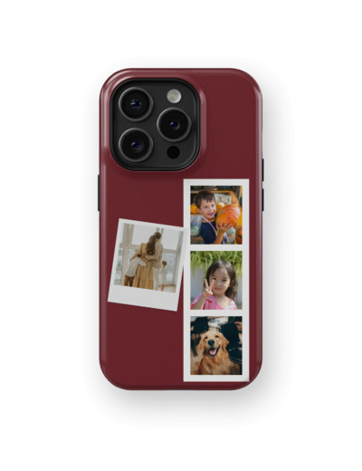 Memory Collage - Dark Red | Coque de téléphone 3D 2en1 Ultra-résistante