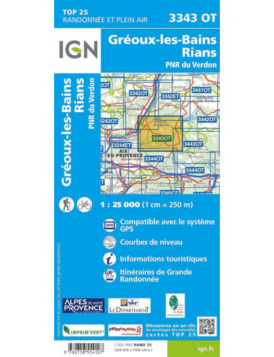 3343OT GREOUX LES BAINS RIANS PNR DU VERDON