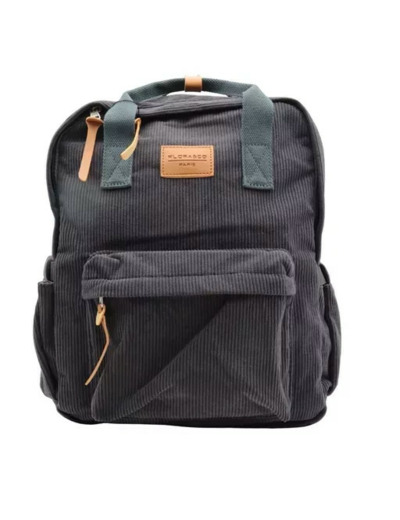 P396- Sac à dos "Velour" Flora & Co (gris)