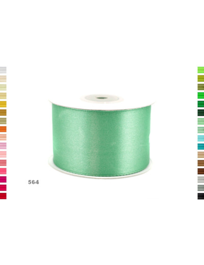 Ruban satin vert pommade 564 largeur 50 mm