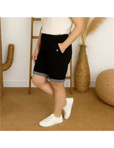 T544- Short JST Biais (T38-T52) (noir)