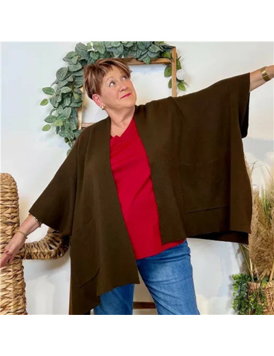 Z105 Gilet Oversize uni (Gt) (marron)