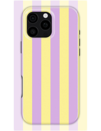 Purple Cake Stripes Case | Coque de téléphone 3D 2en1 Ultra-résistante