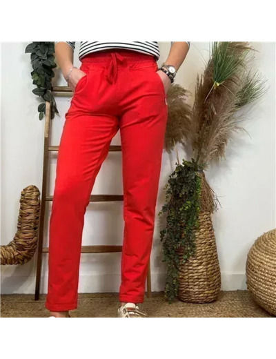 L756- Jogg 2 poches zippées 🇮🇹 (rouge)