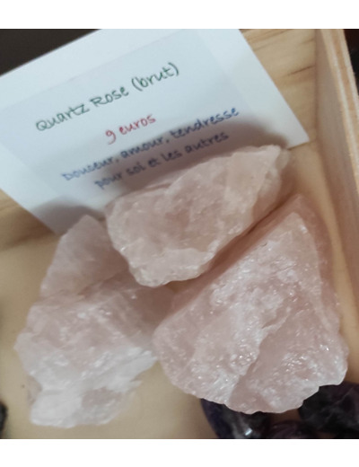 Pierre brute quartz rose