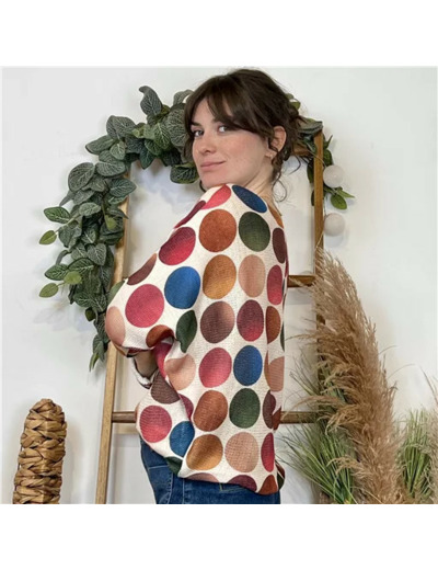 K034- Pull “Fantaisies” (TU) 🇮🇹 (multicolore)