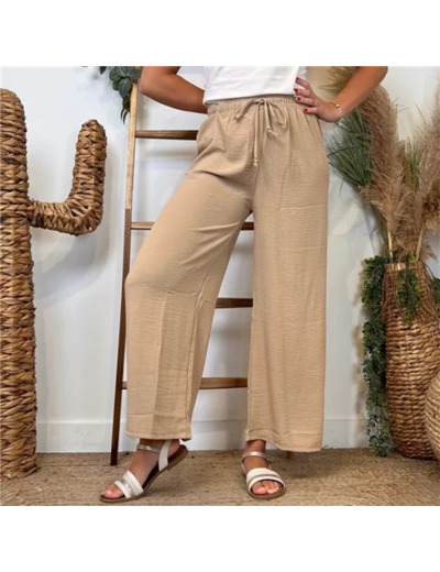 L761- Pantalon flou large 1er PRIX (Tu) (beige)