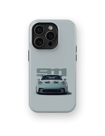 Bland Blue Porsche | Coque de téléphone 3D 2en1 Ultra-résistante