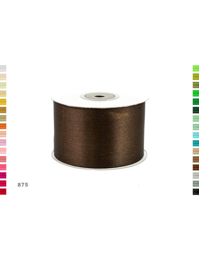 Ruban satin marron foncé 875 Largeur 50 mm